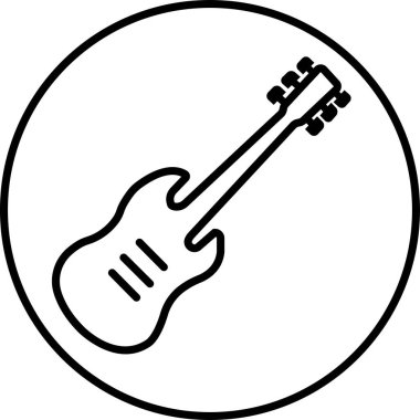 Siyah beyaz gitar ikonları seti. Şeffaf arkaplanda izole edilmiş akustik müzik aleti işaretleri. Müzik sembolü Modern, basit düz simgeler Web sitesi ya da düzenlenebilir stokları olan mobil uygulama için.