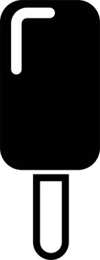 Siyah yassı dondurma ikonu waffle dondurma ikonu. Dondurma yumuşak ve lezzetli vektör çizim logosu. Şeffaf arkaplanda şerbet dondurma konisi simgesi izole.