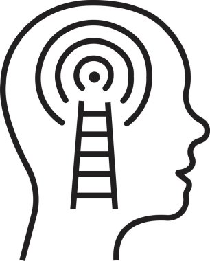 Zihinsel sağlık çizgisi ikonu. Duygusal destek, ilham, Opportunity Pictogram. Psikoloji terapisinin ana hatları. Entelektüel Süreç Sembolü, şeffaf arkaplanda izole edilmiş düzenlenebilir hisse senedi.