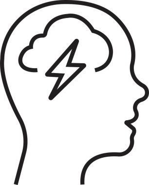 Zihinsel sağlık çizgisi ikonu. Duygusal destek, ilham, Opportunity Pictogram. Psikoloji terapisinin ana hatları. Entelektüel Süreç Sembolü, şeffaf arkaplanda izole edilmiş düzenlenebilir hisse senedi.