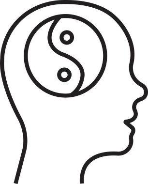 Zihinsel sağlık çizgisi ikonu. Duygusal destek, ilham, Opportunity Pictogram. Psikoloji terapisinin ana hatları. Entelektüel Süreç Sembolü, şeffaf arkaplanda izole edilmiş düzenlenebilir hisse senedi.