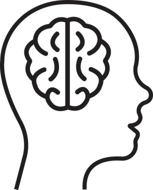 Zihinsel sağlık çizgisi ikonu. Duygusal destek, ilham, Opportunity Pictogram. Psikoloji terapisinin ana hatları. Entelektüel Süreç Sembolü, şeffaf arkaplanda izole edilmiş düzenlenebilir hisse senedi.