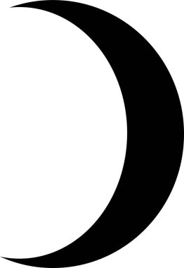 Moda Asgari Biçimli Ay Doldur İşaret Sembolü. Şeffaf arkaplanda logo, desen ve web tasarımı oluşturmak için vektör simgeleri izole edildi.