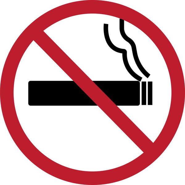 No smoking cigarette fill black and Red icon. smoking prohibition cigarette vape forbidden warning sign vector graphic isolated on transparent background.
