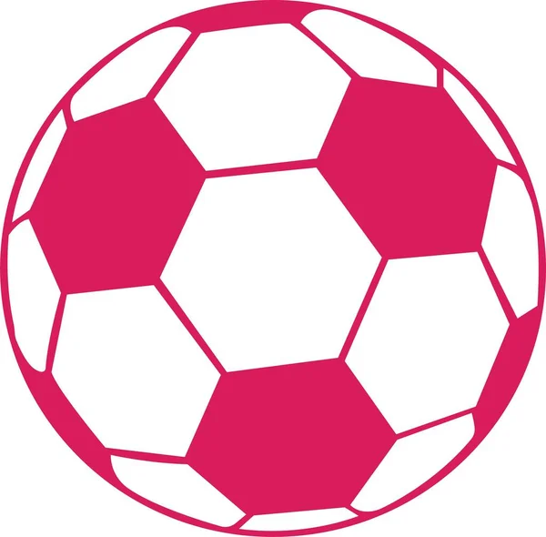 Pembe ve beyaz futbol topu vektör işareti, illüstrasyon topu, futbol, futbol, spor soyut daire düz ikonu şeffaf arkaplan üzerinde izole.