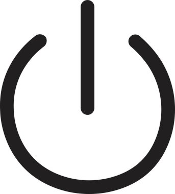 Güç düğmesi simgesi. Vektör işaretini aç ve kapat. bilgisayar başlatma düğmesi simgesi şeffaf arkaplanda izole edilmiş düz biçimdedir.