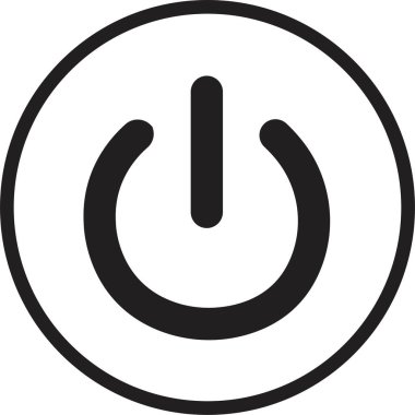 Güç düğmesi simgesi. Vektör işaretini aç ve kapat. bilgisayar başlatma düğmesi simgesi şeffaf arkaplanda izole edilmiş düz biçimdedir.