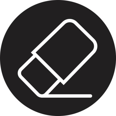Çizgi Lastik Silgi siyah simgesi. Sanat ikonu düzenlenebilir stok. Şeffaf arkaplanda çizim aracı simgesi izole edildi. Sunum şablonları, web ve cep telefonu uygulamaları için kullanılabilir.