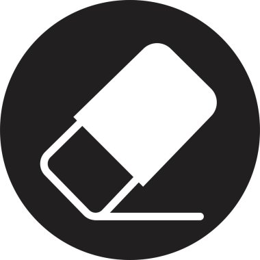 Silgi siyah simgesini doldur. Sanat ikonu. Şeffaf arkaplanda çizim aracı simgesi izole edildi. Sunum şablonları, tanıtım materyalleri, web ve cep telefonu uygulamaları için kullanılabilir.