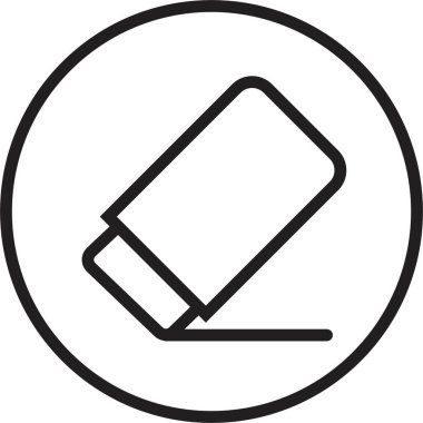 Çizgi Lastik Silgi siyah simgesi. Sanat ikonu düzenlenebilir stok. Şeffaf arkaplanda çizim aracı simgesi izole edildi. Sunum şablonları, web ve cep telefonu uygulamaları için kullanılabilir.