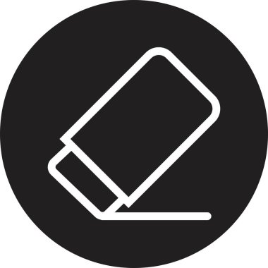 Çizgi Lastik Silgi siyah simgesi. Sanat ikonu düzenlenebilir stok. Şeffaf arkaplanda çizim aracı simgesi izole edildi. Sunum şablonları, web ve cep telefonu uygulamaları için kullanılabilir.