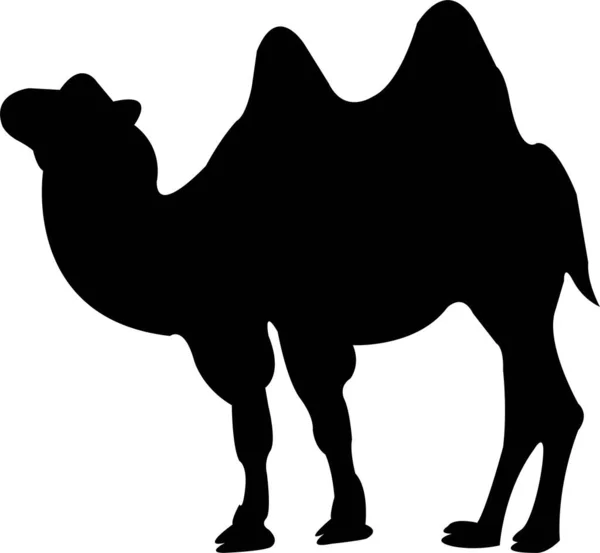 Deve doldurma simgesi. Şeffaf arkaplanda siyah deve işareti var. Çölün deve sembolü. Deve çölü logo tasarımı elementi. Deve Siluetleri Vektör İllüstrasyonu.