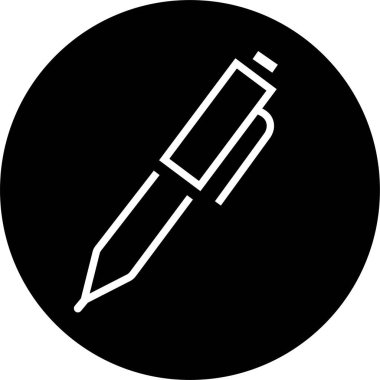 Kalem, simge yaz. Düzenlenebilir hisse senedi ile Siyah kalem hattı vektör imzası. Basit doğrusal piktogram. Araç simgesi yazılıyor. Şeffaf arkaplanda sembol ve logo çizimi izole edildi.
