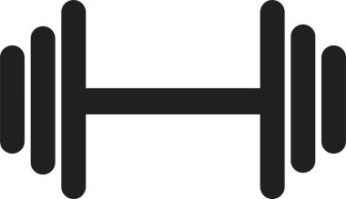 Siyah doldurulmuş mankafa simgesi. Dambıl piktogramına ağırlık ver. Ağırlık kaldırmak dambıl işareti. Şeffaf arkaplanda izole edilmiş bir spor salonu için aptal.