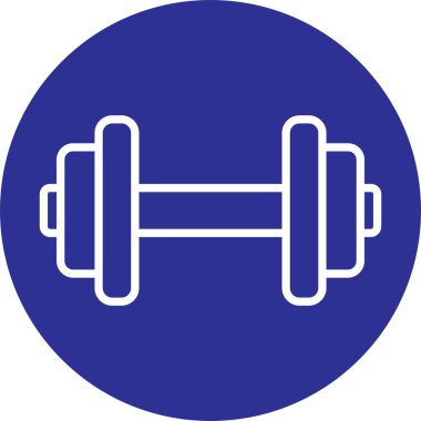 Blue Outline tarzında bir ikon. Dambıl piktogramına ağırlık ver. Ağırlık kaldırmak için dambıl tabelaları düzenlenebilir. Şeffaf arkaplanda izole edilmiş bir spor salonu için aptal.