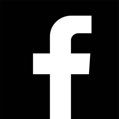 Siyah doldurma Facebook ikon vektörü, Facebook sosyal medya vektör simgesi. F harfi logo sembolü. Saydam arkaplanda yalıtılmış yazı. Facebook tanınmış bir sosyal ağ hizmetidir.