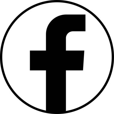 Siyah doldurma Facebook ikon vektörü, Facebook sosyal medya vektör simgesi. F harfi logo sembolü. Saydam arkaplanda yalıtılmış yazı. Facebook tanınmış bir sosyal ağ hizmetidir.