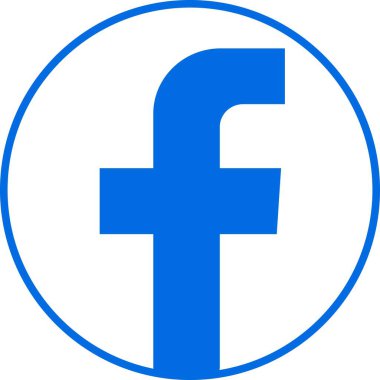 Mavi Facebook ikon vektörü, Facebook sosyal medya vektör simgesi. F harfi logo sembolü. Saydam arkaplanda yalıtılmış yazı. Facebook tanınmış bir sosyal ağ hizmetidir.