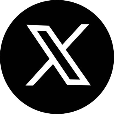 Kara Twitter 'ın yeni logosu. Editoryal vektör simgesi Birleşik Devletler, 26 Temmuz 2023, yeni X şekilli grafiklerle yeni bir logo markası Twitter, vektör illüstrasyonu. Şeffaf arkaplanda sosyal ortam simgesi izole edildi.