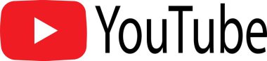 Kiev, Ukrayna - 20 Ekim 2021: YouTube logosu. YouTube bir video paylaşım sitesidir. Editör, logo sembolü afişi, düz vektör, sosyal medya işareti, mobil uygulama, şeffaf arkaplanda izole edilmiş.
