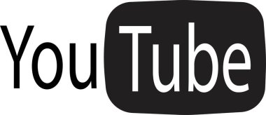 Kiev, Ukrayna - 20 Ekim 2021: YouTube logosu. YouTube bir video paylaşım sitesidir. Editör, logo sembolü Siyah bayrak, düz vektör, sosyal medya işareti, mobil uygulama, şeffaf arkaplanda izole edilmiş.