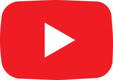 Kiev, Ukrayna - 20 Ekim 2021: YouTube logosu. YouTube bir video paylaşım sitesidir. Editör, logo sembolü kırmızı bayrak, dolgu vektörü, sosyal medya işareti, mobil uygulama, şeffaf arkaplanda izole edilmiş.