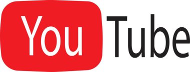 Kiev, Ukrayna - 20 Ekim 2021: YouTube logosu. YouTube bir video paylaşım sitesidir. Editör, logo sembolü afişi, düz vektör, sosyal medya işareti, mobil uygulama, şeffaf arkaplanda izole edilmiş.