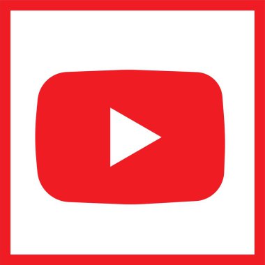 Kiev, Ukrayna - 20 Ekim 2021: YouTube logosu. YouTube bir video paylaşım sitesidir. Editör, logo sembolü kırmızı bayrak, doğrusal vektör, sosyal medya işareti, mobil uygulama, şeffaf arkaplanda izole edilmiş.