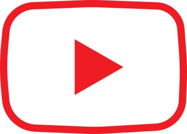 Kiev, Ukrayna - 20 Ekim 2021: YouTube logosu. YouTube bir video paylaşım sitesidir. Editör, logo sembolü kırmızı bayrak, doğrusal vektör, sosyal medya işareti, mobil uygulama, şeffaf arkaplanda izole edilmiş.