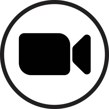 Kiev, Ukrayna - 13 Aralık 2020: Zoom camera editoryel vektör simgesi - video ve ses konferansı için video iletişim platformu için popüler uygulama, webinarlar, şeffaf arkaplan üzerine sohbet.