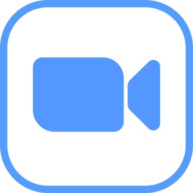 Kiev, Ukrayna - 13 Aralık 2020: Zoom camera editoryel vektör simgesi - video ve ses konferansı için video iletişim platformu için popüler uygulama, webinarlar, şeffaf arkaplan üzerine sohbet.