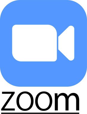 Kiev, Ukrayna - 13 Aralık 2020: Zoom camera editoryel vektör simgesi - video ve ses konferansı için video iletişim platformu için popüler uygulama, webinarlar, şeffaf arkaplan üzerine sohbet.