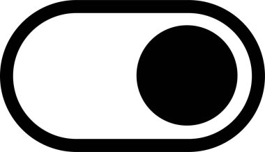 Siyah düğme açma düğmesi simgesi. Elementi aç düğmesine bas. Etkin vektör simgesini aç. Malzeme tasarım düğmesi şeffaf arkaplanda izole edildi. Denetim ayarlanıyor, tasarımı değiştir.