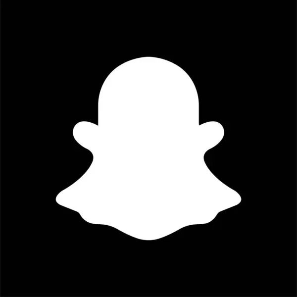 Black Fill Snapchat simgesi, popüler sosyal medya uygulaması. Şeffaf bir arkaplanda Snapchat logosu izole edildi. İş ve reklam için vektör illüstrasyon Editör simgesi.