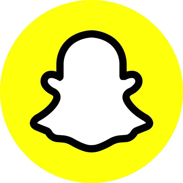 Snapchat simgesini doldur, popüler sosyal medya uygulaması. Şeffaf bir arkaplanda Snapchat logosu izole edildi. İş ve reklam için vektör illüstrasyon Editör simgesi.