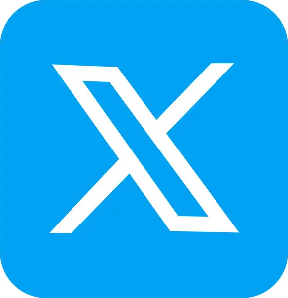 Mavi Twitter yeni logosu. Editoryal vektör simgesi Birleşik Devletler, 26 Temmuz 2023, yeni X şekilli grafiklerle yeni bir logo markası Twitter, vektör illüstrasyonu. Şeffaf arkaplanda sosyal ortam simgesi izole edildi.