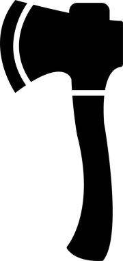 Şeffaf arkaplanda tahta balta simgesi izole edildi. İş ahşap işçiliği ya da oduncu amblemi ya da simgesi. Ahşap saplı metal balta yapımcısı. Ağ için Kara Balta doldurma simgesi.