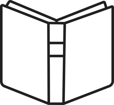 Kara Kitap vektör simgesi. Mobil konsept için doğrusal düz tabela ve düzenlenebilir stoklar için web tasarımı. Kitap sayfaları kabartma simgesi. Şeffaf arkaplanda sembol ve logo çizimi izole edildi.