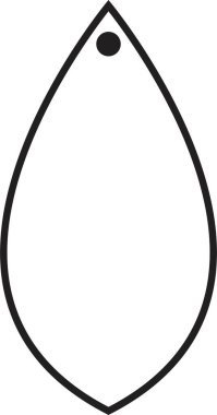 Küpe ikon vektörü. Dekorasyon işareti. Siyah Hat Mücevher Sembolü. Küpe ikonu kadın mücevher aksesuar silueti. Şeffaf arka planda izole edilmiş lüks küpeler..