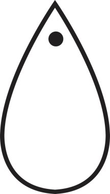 Küpe ikon vektörü. Dekorasyon işareti. Siyah Hat Mücevher Sembolü. Küpe ikonu kadın mücevher aksesuar silueti. Şeffaf arka planda izole edilmiş lüks küpeler..