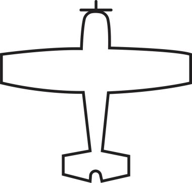 Uçak bileti, uçuş sineği kalkış silueti elementi. Seyahat ikonu. Siyah doğrusal biçimli düzenlenebilir uçak simgesi, şeffaf arkaplan üzerinde web ve mobil uygulama için kullanılabilir.