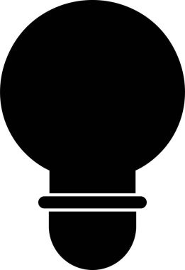 Siyah Ampul simgesi, şeffaf arkaplanda izole edilmiş. Fikir işareti, çözüm, düşünme konsepti. Işıklı lamba. Elektrik, parlıyor. Grafik tasarımı için moda doldurma biçimi. Yaratıcılığın sembolü.