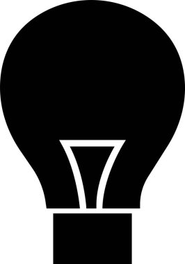 Siyah Ampul simgesi, şeffaf arkaplanda izole edilmiş. Fikir işareti, çözüm, düşünme konsepti. Işıklı lamba. Elektrik, parlıyor. Grafik tasarımı için moda doldurma biçimi. Yaratıcılığın sembolü.