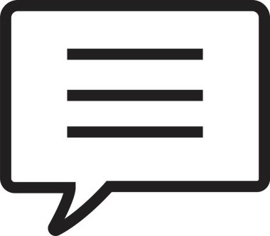 Sohbet Mesajı Kabarcık Vektörü illüstrasyonu. İletişim simgesi. Konuşma balonu, diyalog. Web simgesi. Çevrimiçi iletişim. Konuşma, SMS, Bildirim, Saydam arkaplan üzerinde trend satır biçimi Sohbet.