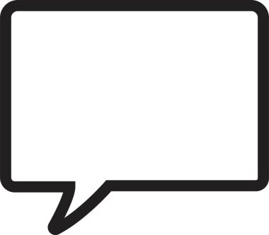 Sohbet Mesajı Kabarcık Vektörü illüstrasyonu. İletişim simgesi. Konuşma balonu, diyalog. Web simgesi. Çevrimiçi iletişim. Konuşma, SMS, Bildirim, Saydam arkaplan üzerinde trend satır biçimi Sohbet.