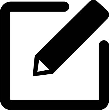 Kalem simgesi olan belgeyi düzenle. İş konsept notu düzenleme piktogramı şeffaf arkaplanda izole edildi. Kalem simgesi. Simge vektör illüstrasyonunu kaydet. Metin dosyası belgesi düzenleniyor.