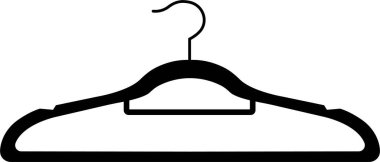 Siyah Dolgu Askı Simgesi. Yüksek kalite vektör moda çamaşırhanesi, gardırop. Bilgi Grafikleri, Tasarım Elementleri, Web Siteleri, Şeffaf arkaplan Sunumu ve Uygulaması İçin Uygulama Odası Sembolü.