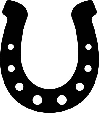 At nalı ikonu. Şeffaf arkaplanda at nalı silueti var. At nalı logosu şirket logosu, baskı, dijital, simge, uygulamalar ve diğer pazarlama amaçlı malzemeler için uygundur..