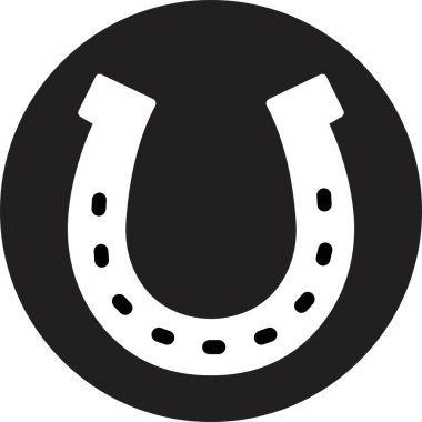 At nalı ikonu. Şeffaf arkaplanda at nalı silueti var. At nalı logosu şirket logosu, baskı, dijital, simge, uygulamalar ve diğer pazarlama amaçlı malzemeler için uygundur..