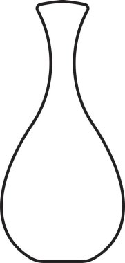 Eski seramik vazo simgesi. Ev dekorasyonu için çağdaş sanat. Cam kavanoz, seramik vazo kapağı siyah siluet işareti ve Line tarzı düzenlenebilir kağıt. Şeffaf arkaplanda antik vazo simgesi.